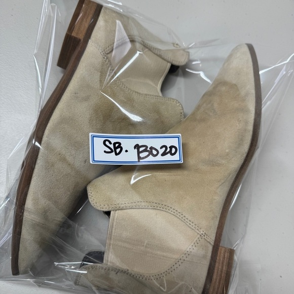 Cole Haan Light Beige Leather Upper Womens Harlyn Ankle Boots Size 6 1/2B - Picture 16 of 16